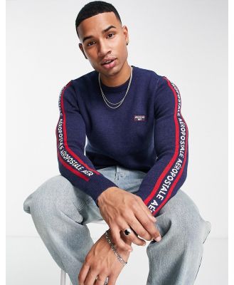 Aeropostale knitted jumper in navy