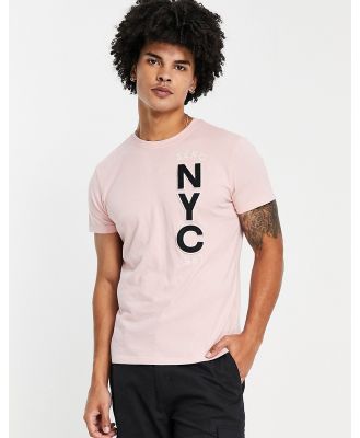 Aeropostale NYC logo t-shirt in pink