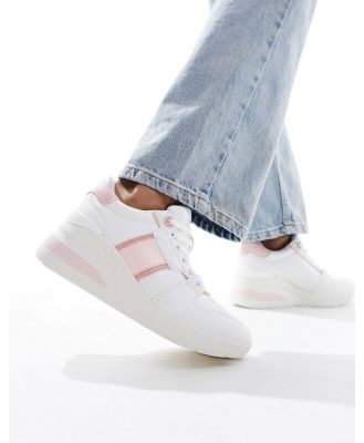 ALDO Abnerry wedge sneakers in white and pink