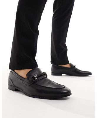 ALDO Gento leather loafers with snaffle trim in black