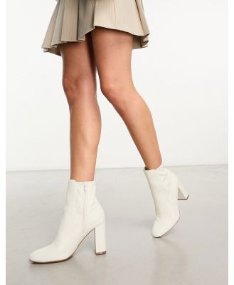 ALDO Laurella heeled ankle boots in off white