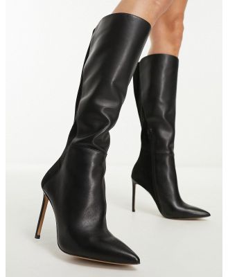 ALDO Milann stiletto heeled knee boots in black leather