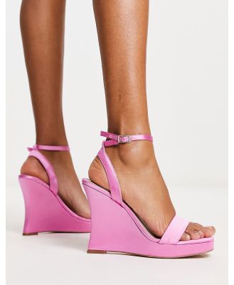 Aldo Nuala curved wedge sandals in pink