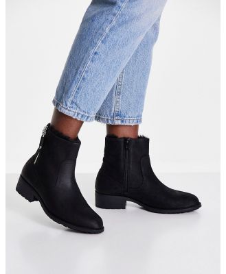 ALDO Orionweg boots with faux fur trim in black
