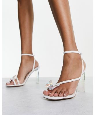Aldo Pepela heels in white glitter