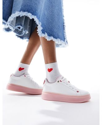 ALDO Rosecloud minimal sneakers in white and pink