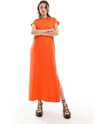 AllSaints Anna maxi dress in orange