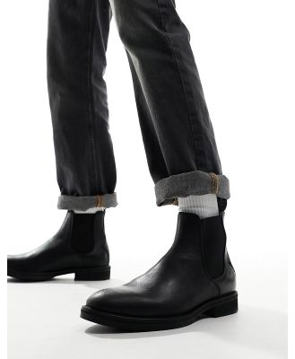 AllSaints Creed leather chelsea boots in black