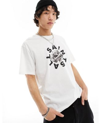 AllSaints Daized graphic t-shirt in white