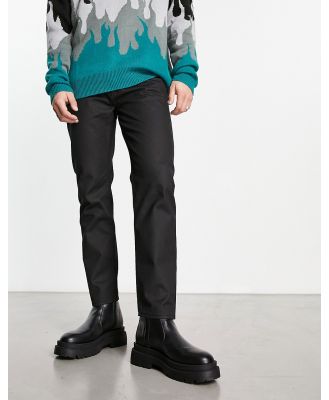 AllSaints Dean cropped slim jeans in coated black
