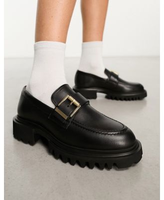 AllSaints Emily leather loafers in black