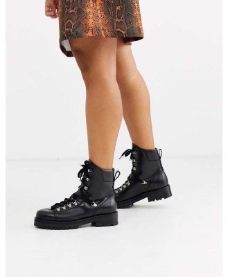 AllSaints Franka leather hiking boots in black