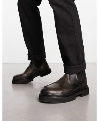 AllSaints Jonboy leather boots in brown