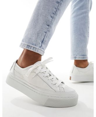 AllSaints Milla leather chunky sole sneakers in white