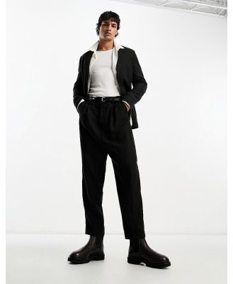 AllSaints Pace tapered suit pants in black (part of a set)