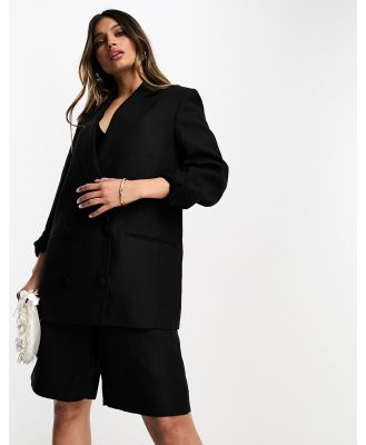AllSaints Petra linen blazer in black (part of a set)