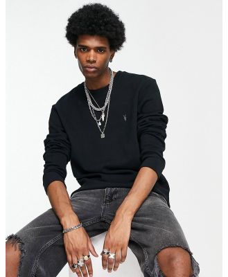 AllSaints Raven crew sweatshirt in black