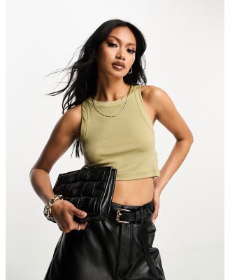 AllSaints Rina cropped tank in green