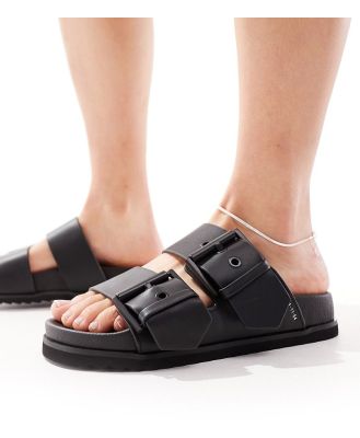 AllSaints Sian leather chunky sandals in black