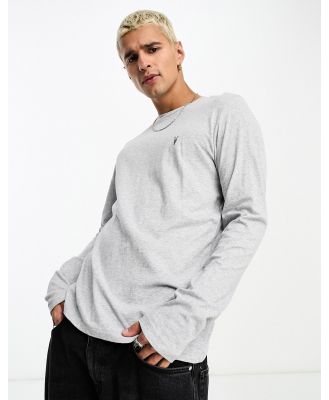 AllSaints Tonic long sleeve t-shirt in grey marl