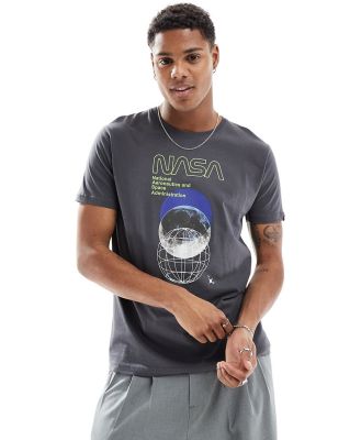 Alpha Industries NASA orbit chest print t-shirt in vintage grey