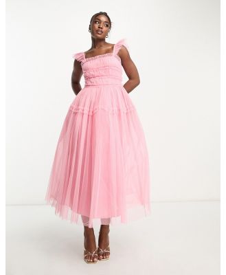Anaya Bridesmaid babydoll midaxi dress in candy pink