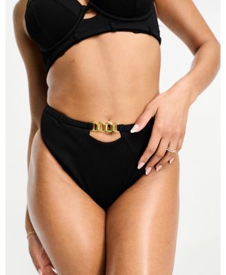 Ann Summers Riviera high waist bikini bottoms in black