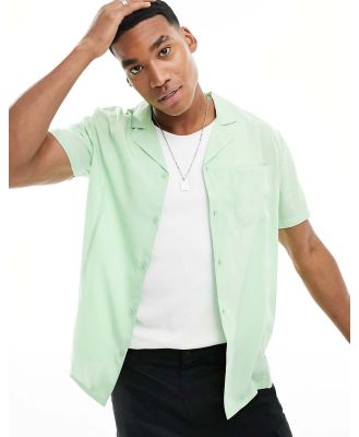 Another Influence beach shirt in sage green