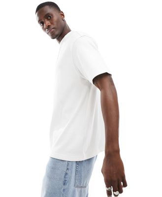 Another Influence boxy ribbed t-shirt in white