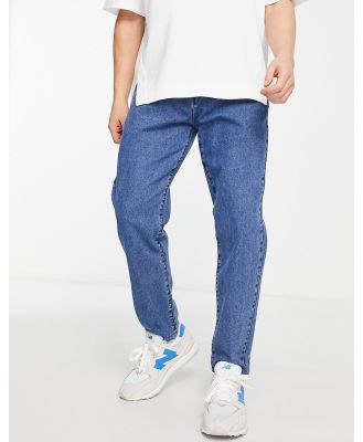 Another Influence loose fit straight jeans in washed blue