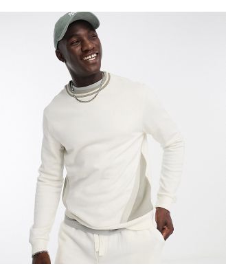 Another Influence Tall colour block sweatshirt in off white