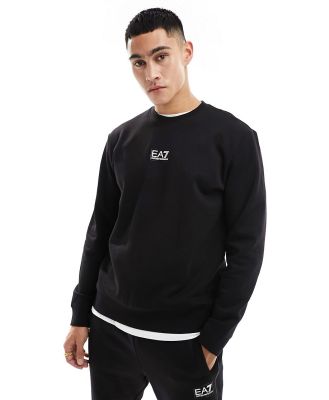 Armani EA7 centre box logo sweatshirt in black (part of a set)