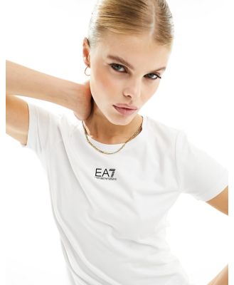 Armani EA7 centre logo t-shirt in white