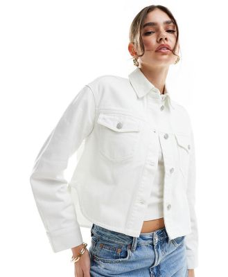 Armani Exchange denim jacket in white