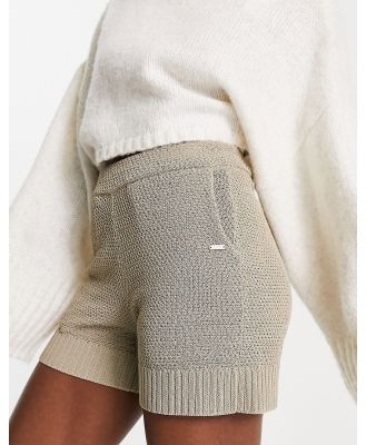 Armani Exchange knit shorts in beige-Neutral