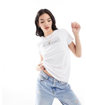 Armani Exchange regular fit printed t-shirt in white