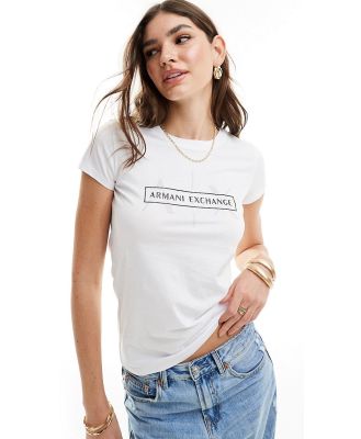 Armani Exchange slim t-shirt in white