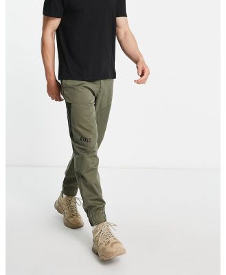 Armani Exchange zip pocket cargo pants in khaki-Green