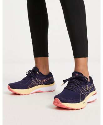 Asics Gel-Kayano 29 stability running trainers in deep purple and navy-Black