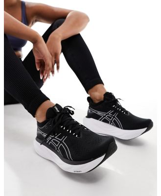 Asics Gel-Nimbus 25 neutral running trainers in black and white