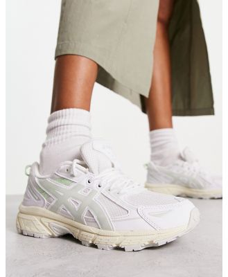 Asics Gel-Venture 6 trainers in white and mint