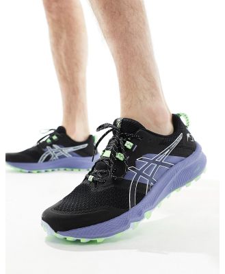 Asics Trabuco Terra 2 trail running trainers in black and light blue