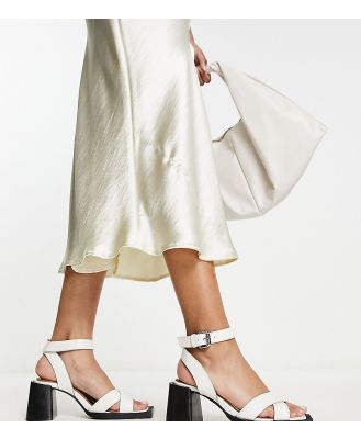 ASRA Exclusive Joule heeled sandals in bright white leather