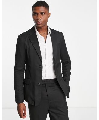 Bando regular fit suit jacket in black