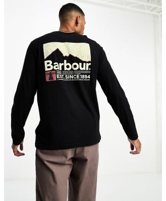 Barbour Beacon Fairhill graphic long sleeve t-shirt with back print in black