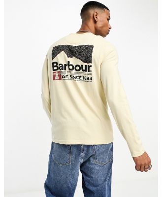 Barbour Beacon Fairhill long sleeve graphic t-shirt with back print in white