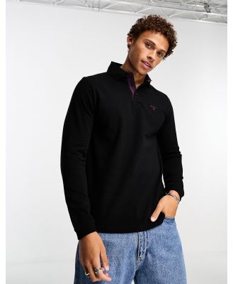Barbour Conforth long sleeve polo shirt in black