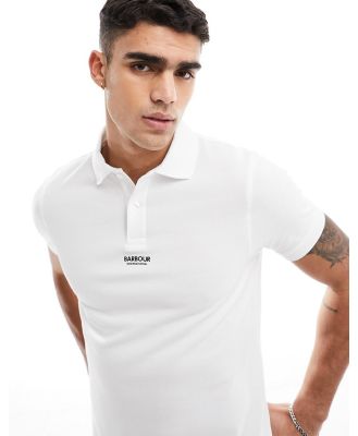 Barbour International Formula polo in white exclusive to ASOS