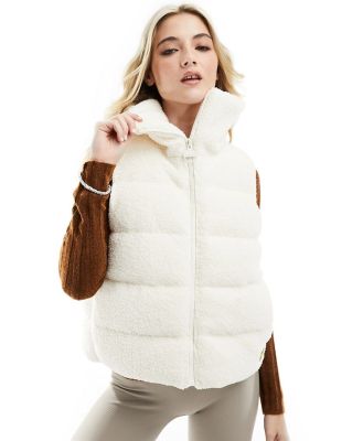 Barbour International Maguire zip vest in white
