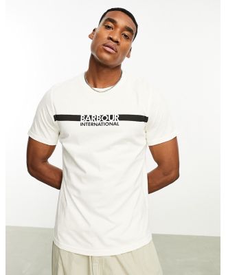 Barbour International Shift t-shirt in off white